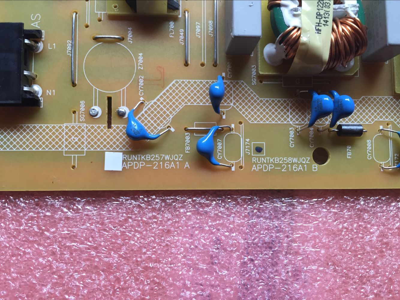 SHARP RUNTKB258WJQZ APDP-216A1 B Netzteilkarte für LCD-60UE